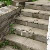 Before picture of damaged steps